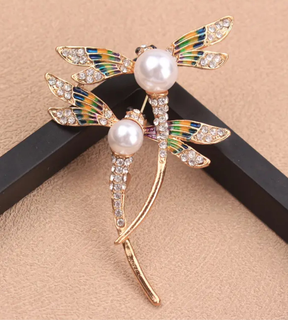 Prendedor libélula doble