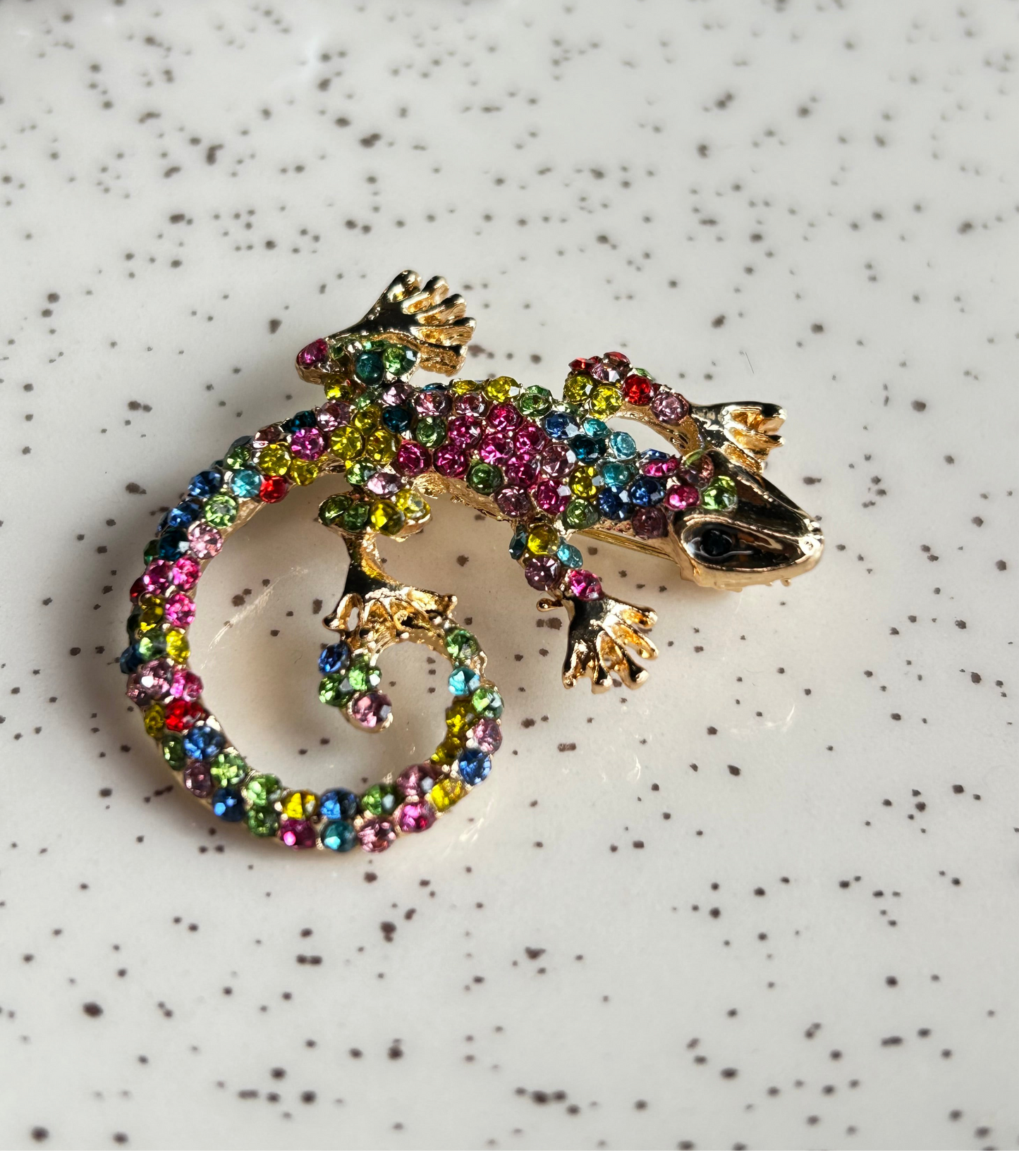 Prendedor iguana multicolor