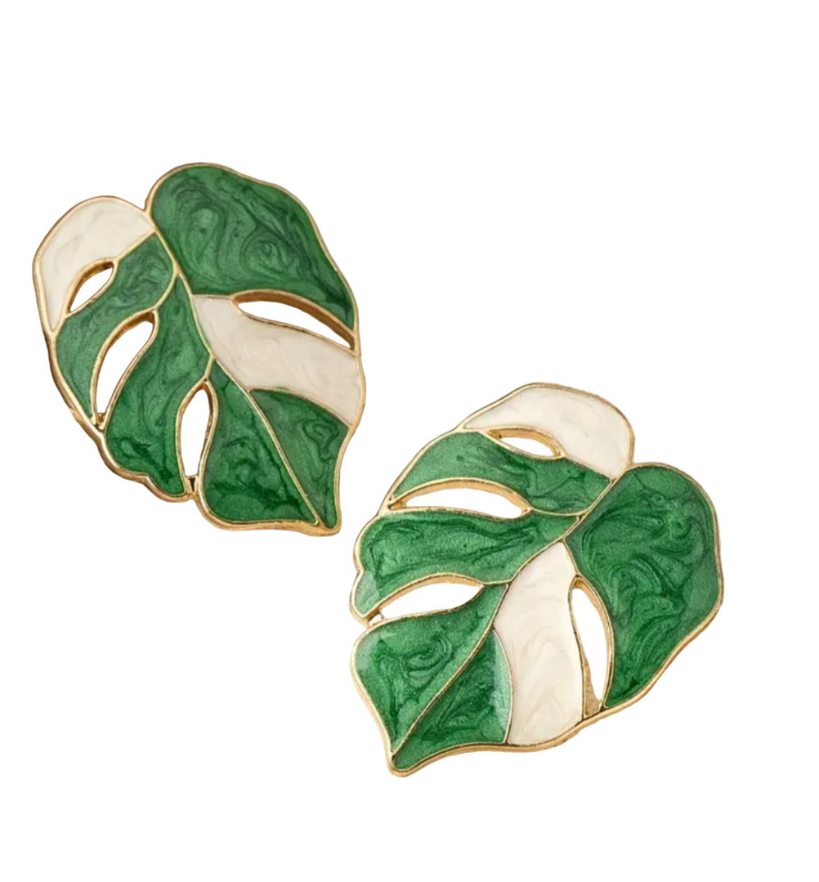 Caravanas Hojas green