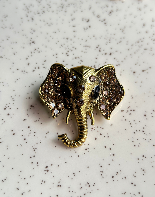 Prendedor elefante dorado