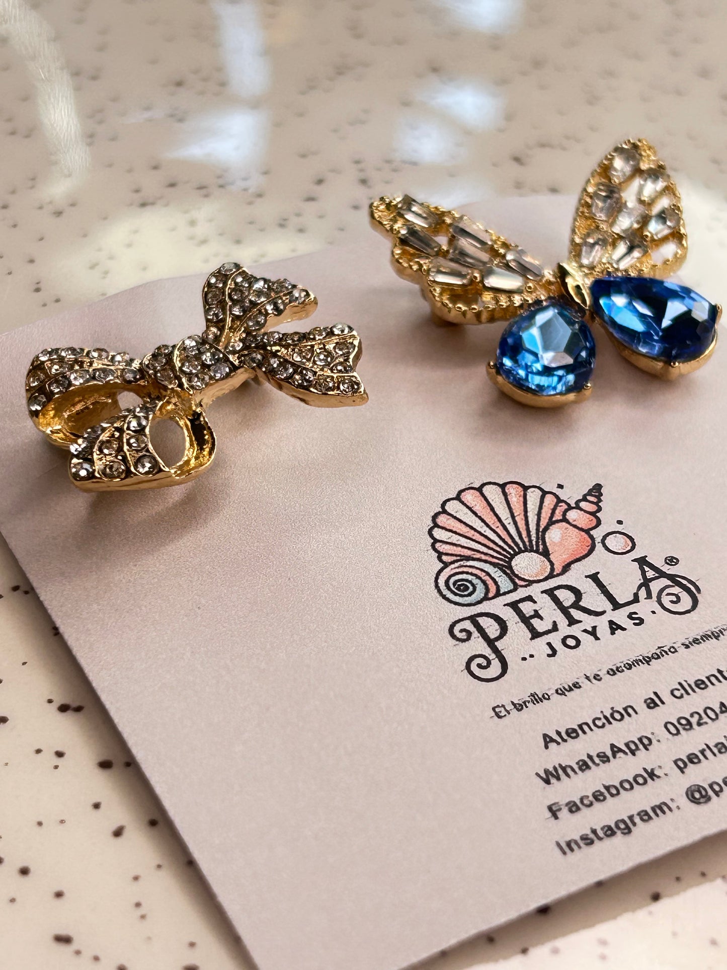 Prendedores dúo mariposa