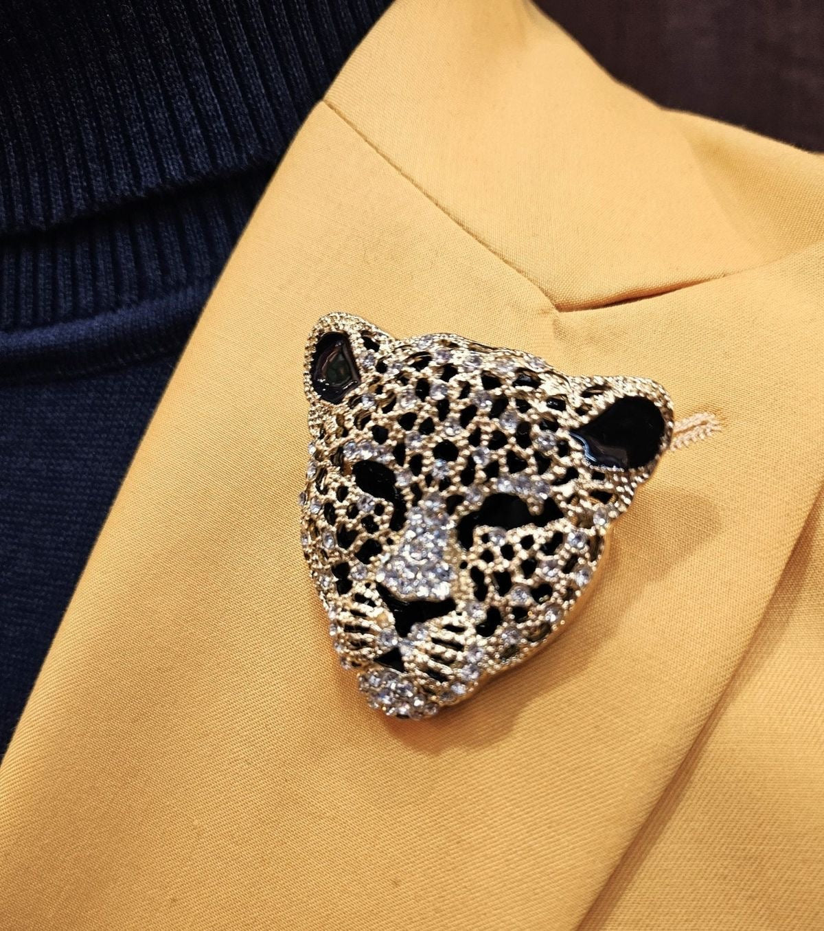 Prendedor leopardo Oro