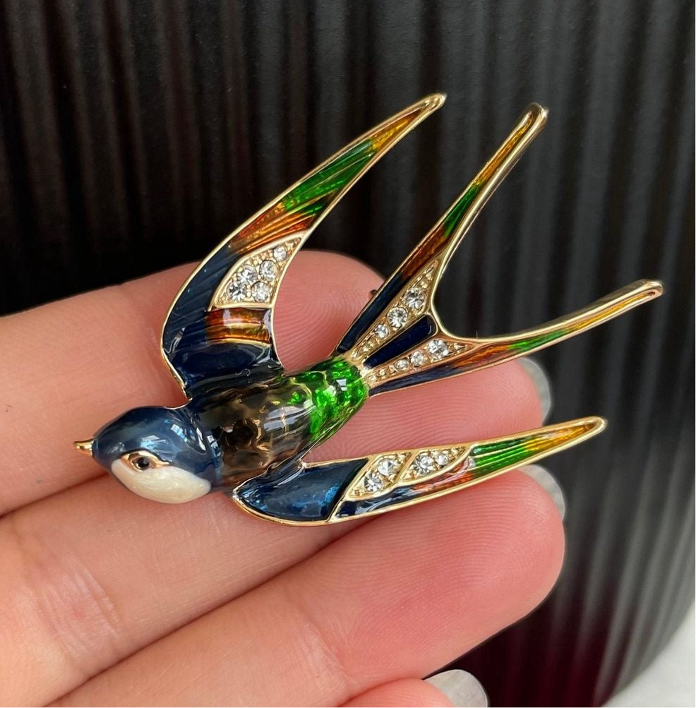 Prendedor golondrina multicolor