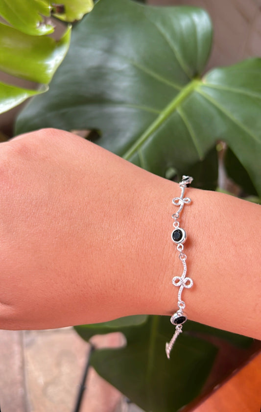 Pulsera infinito y cristales