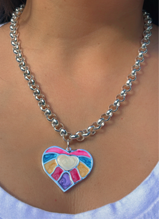 Conjunto corazón resina