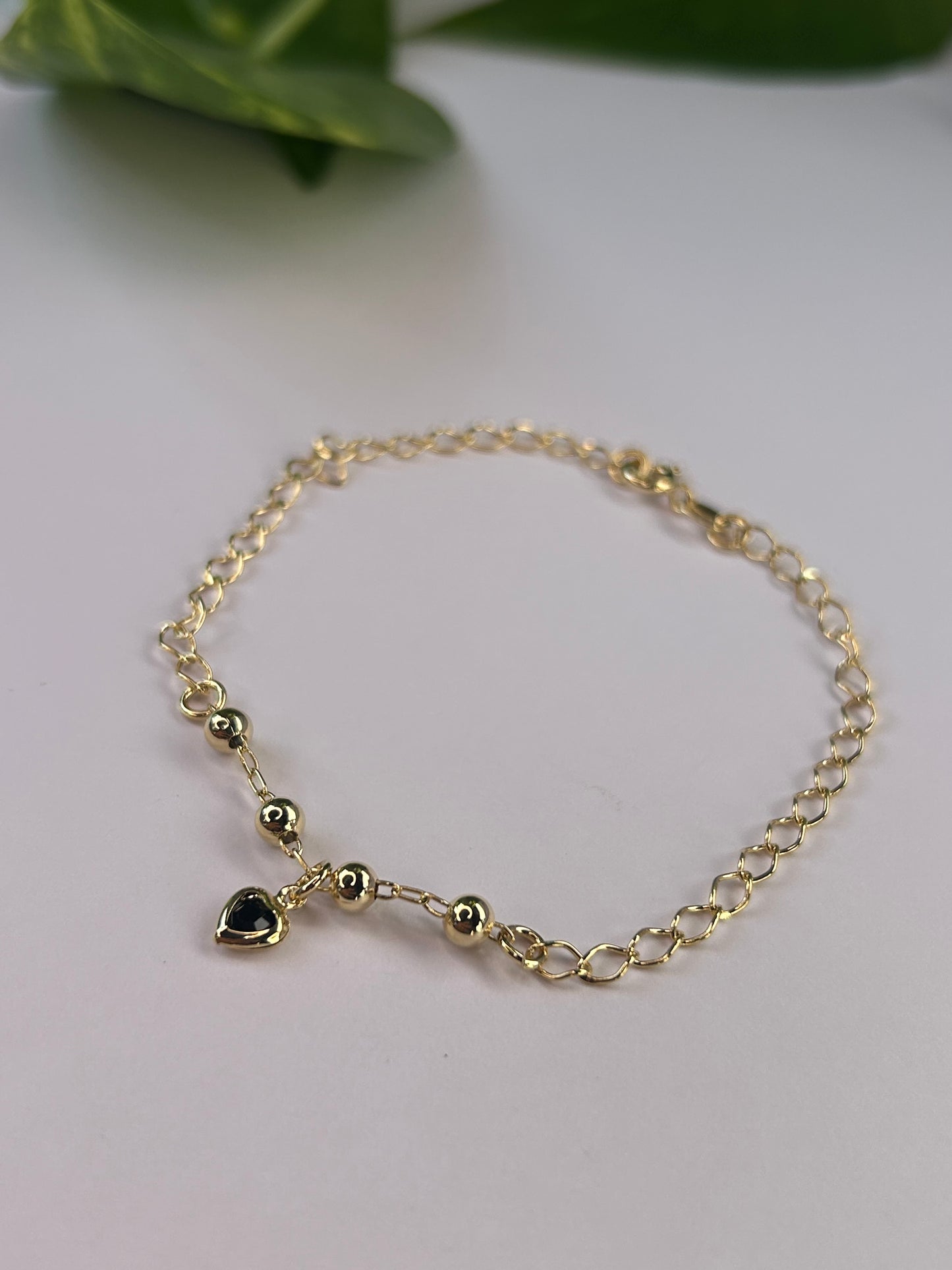 Pulsera corazón negro