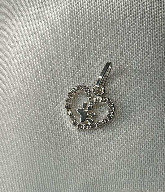 Dije corazón con huellita