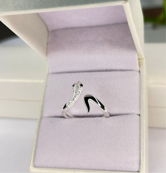 Anillo serpiente semi ajustable