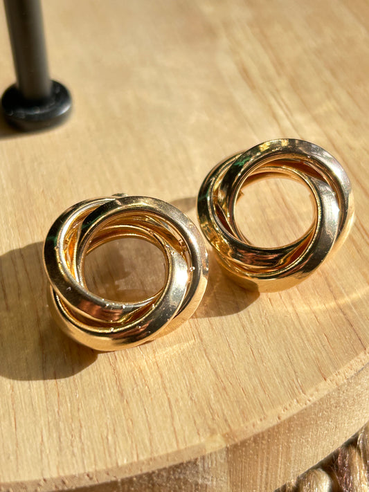 Aros bucle dorados