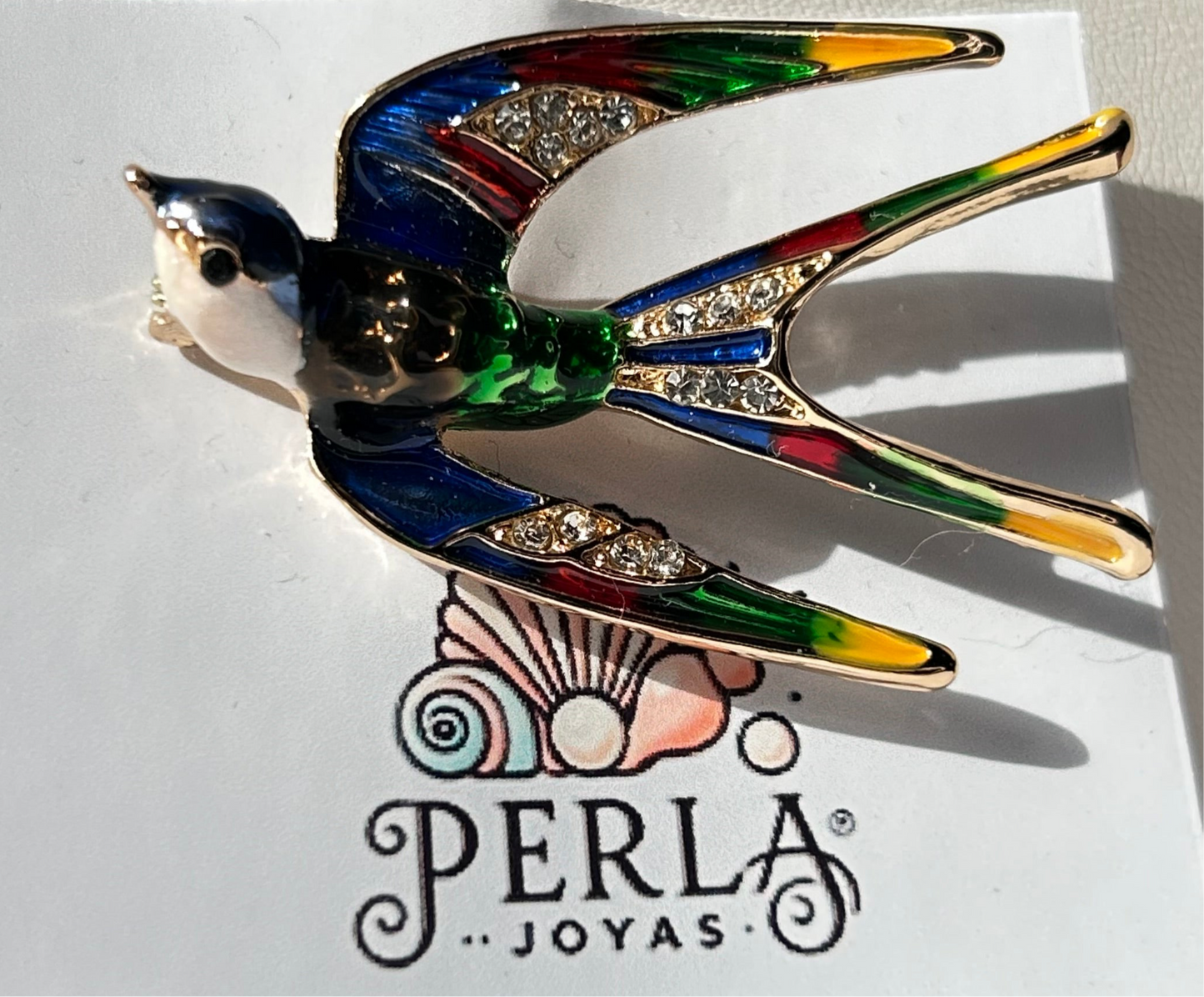 Prendedor golondrina multicolor