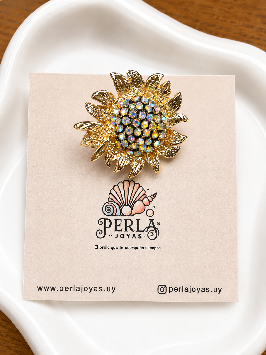 Prendedor Girasol y Abeja