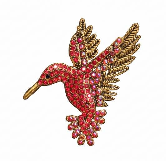 Prendedor Colibrí Rojo
