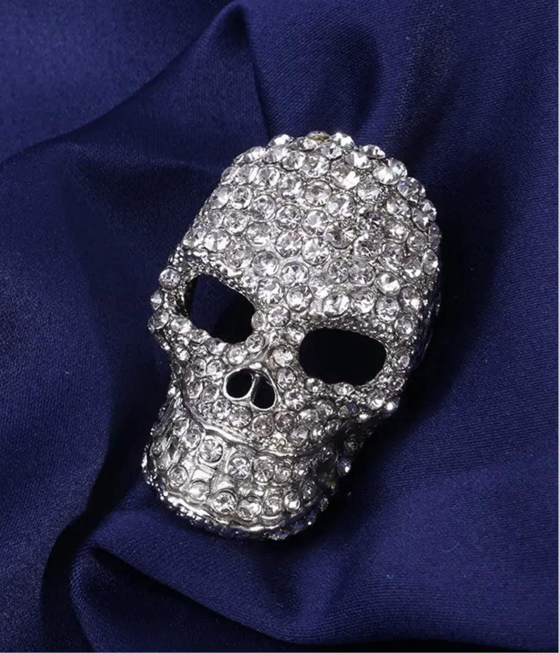 Prendedor Calavera Plateada