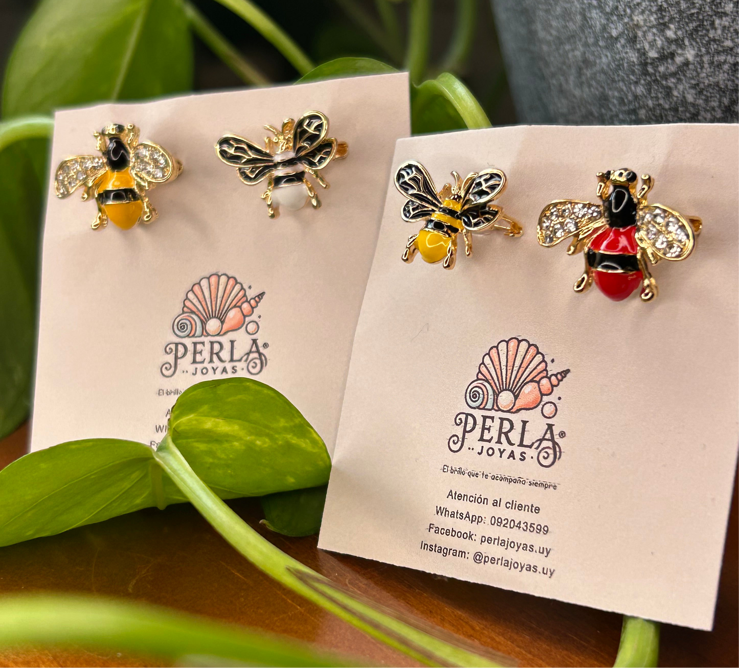 Prendedores dúo abejitas