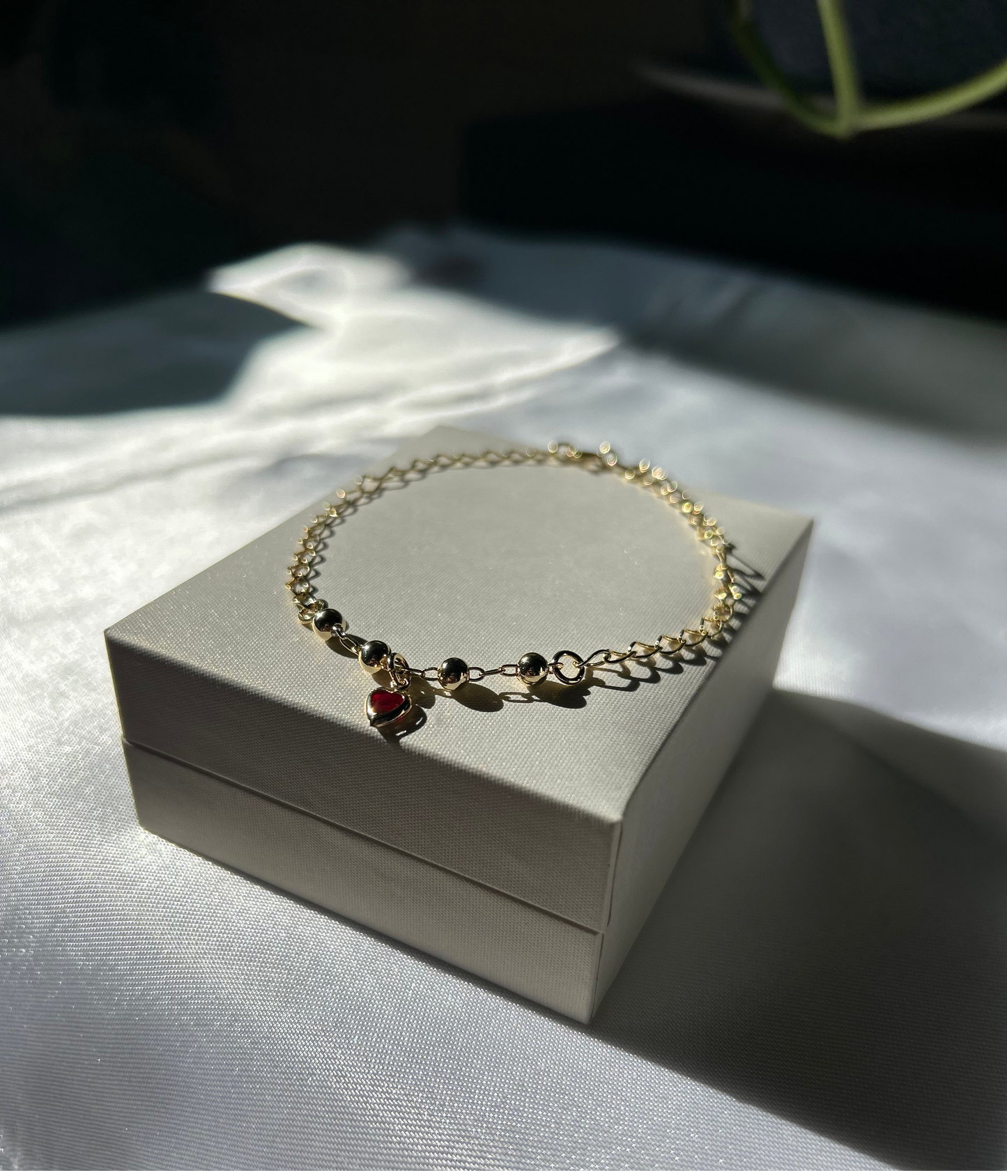 Pulsera corazón rojo
