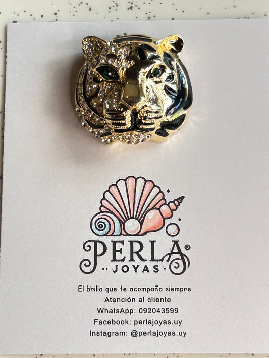 Prendedor tigre dorado