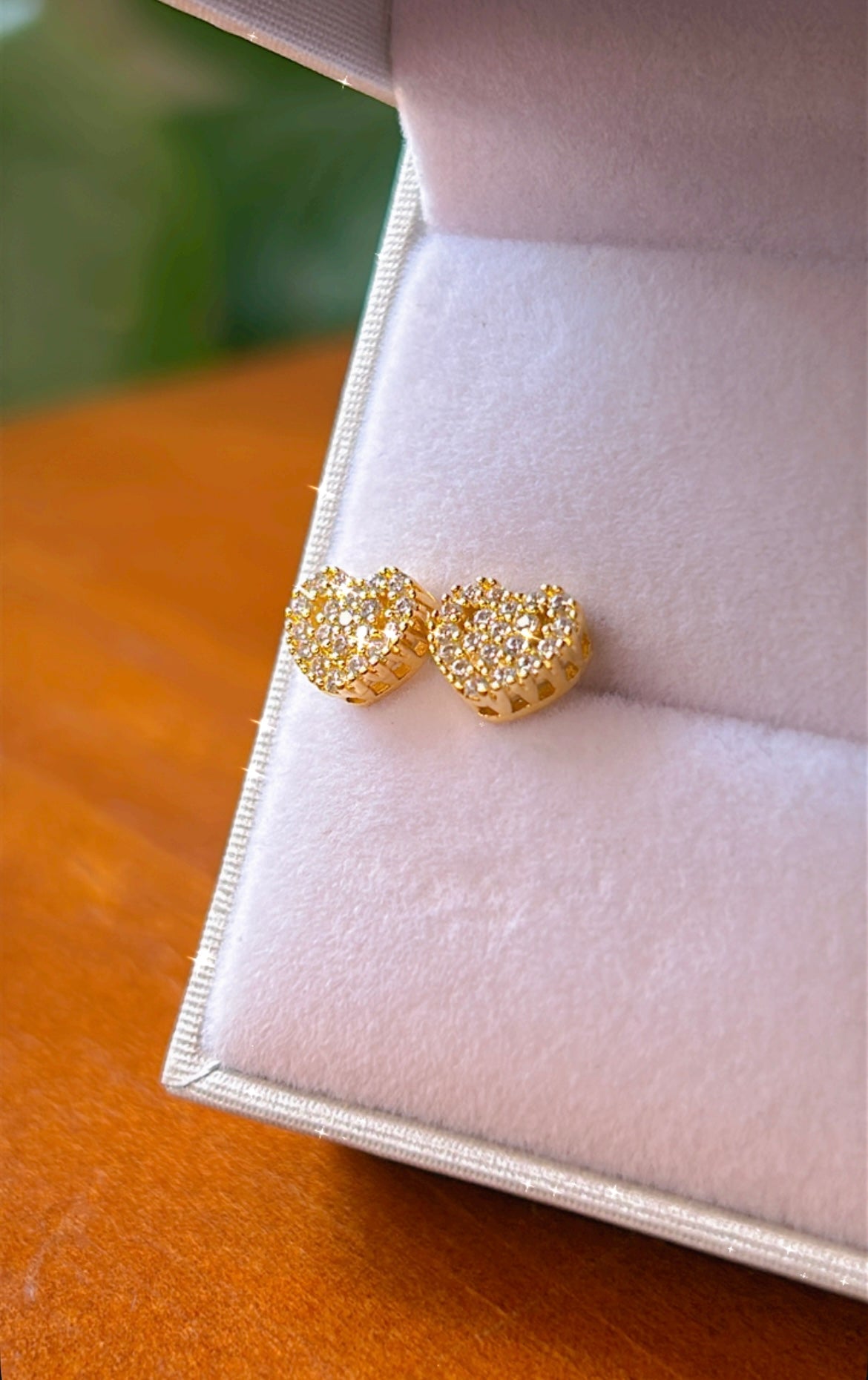 Caravanas corazones circonias