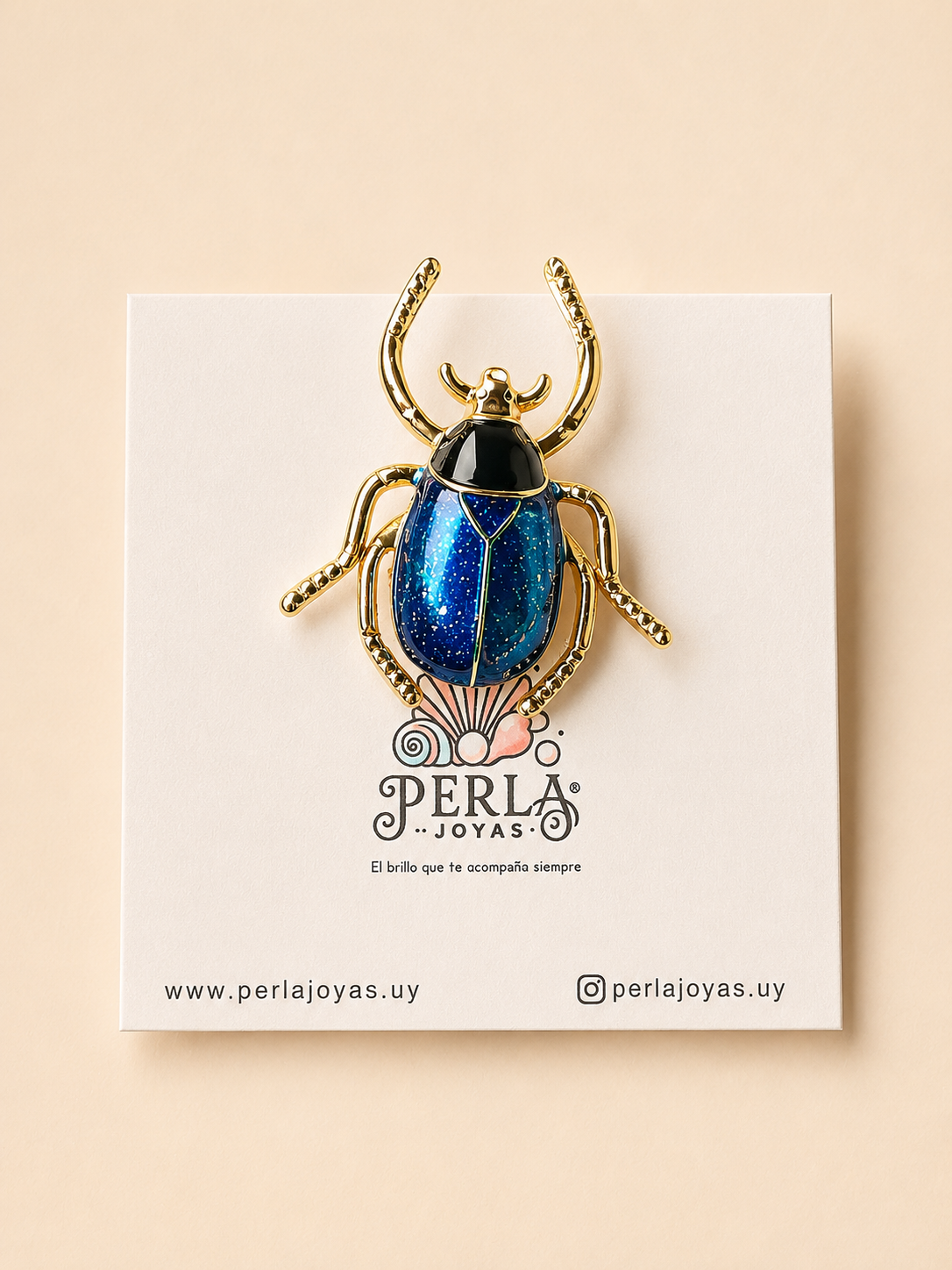 Prendedor escarabajo blue
