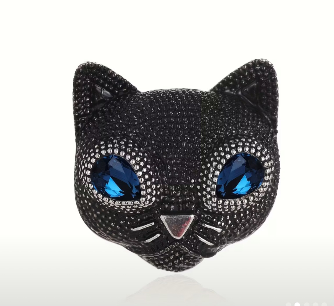 Prendedor Gato Negro