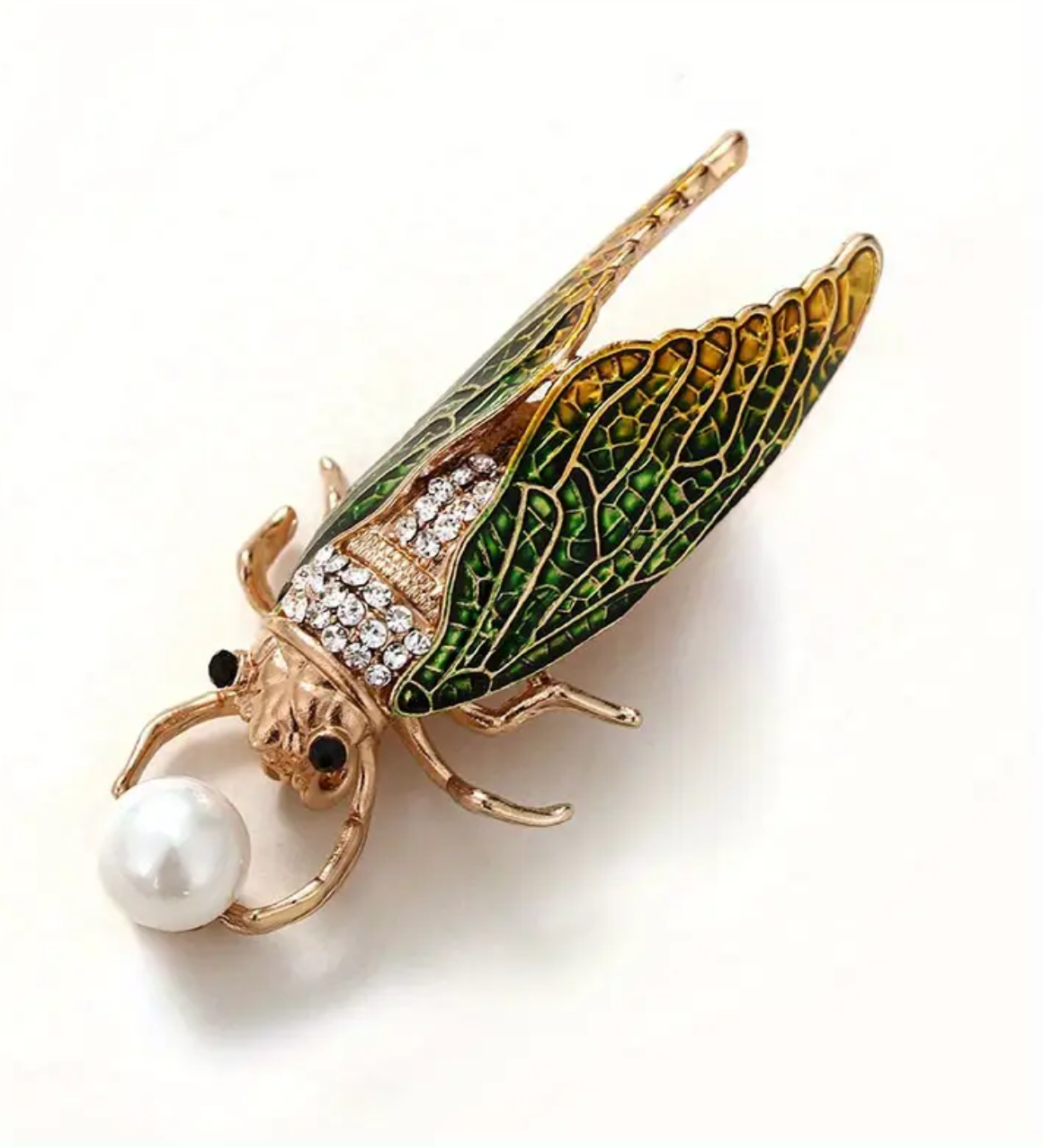 Prendedor Cigarra con Perla