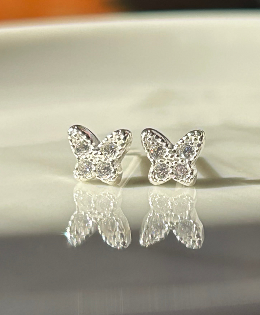 Caravanas mariposas 4 circonias