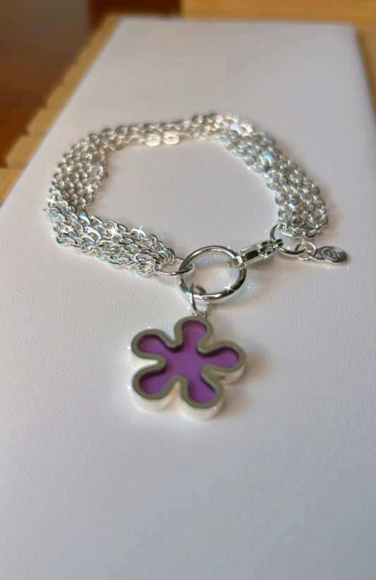 Pulsera Flor lila