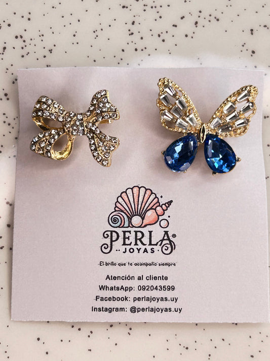 Prendedores dúo mariposa