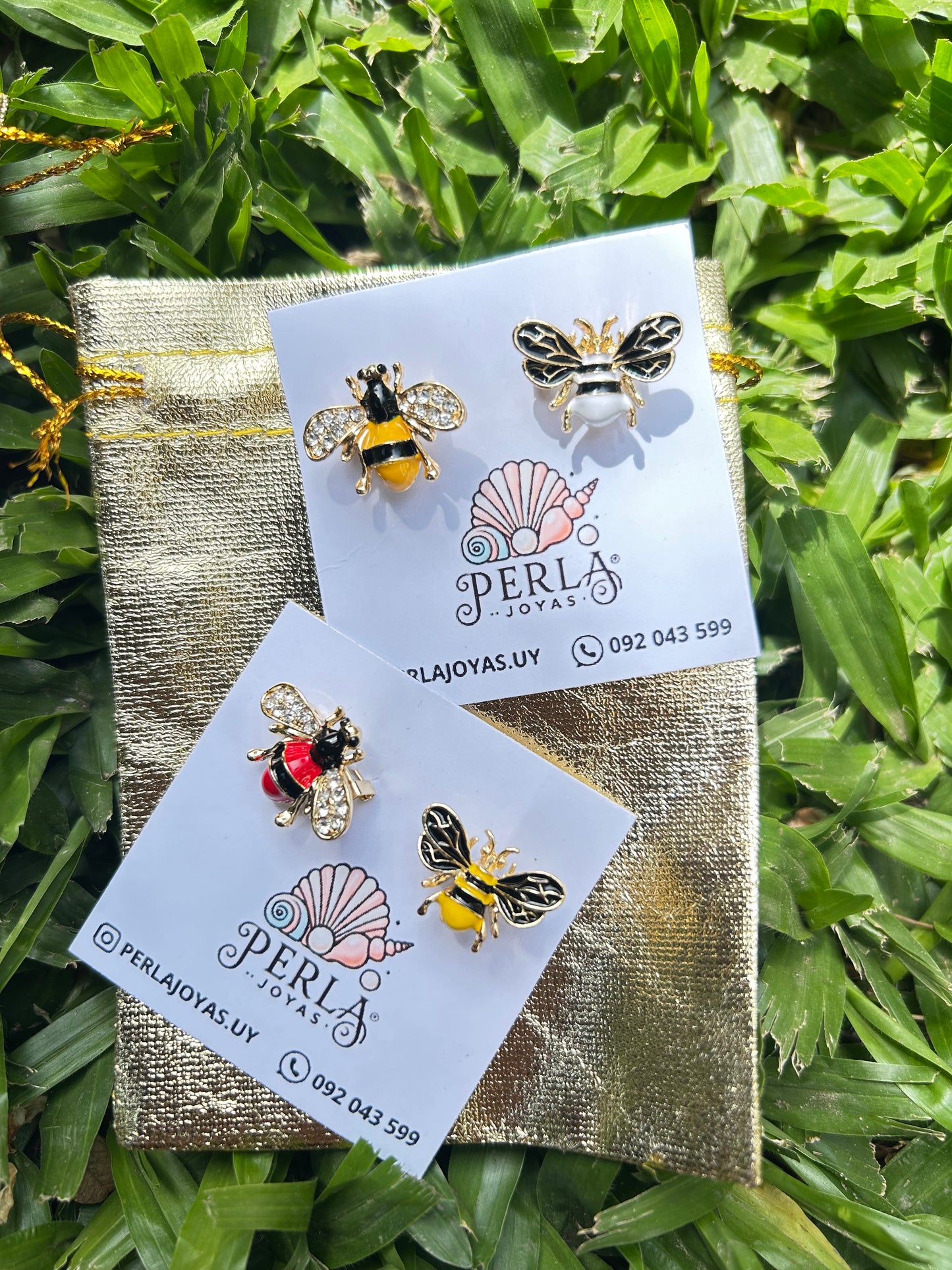 Prendedores dúo abejitas