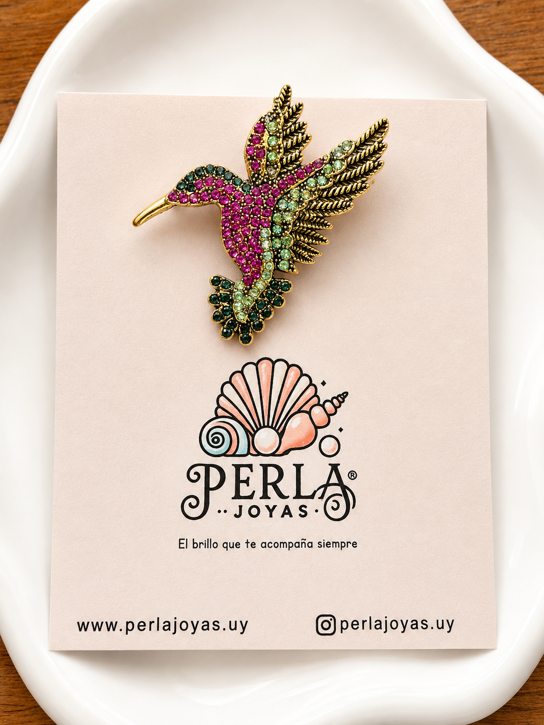 Prendedor Colibrí Fuccia