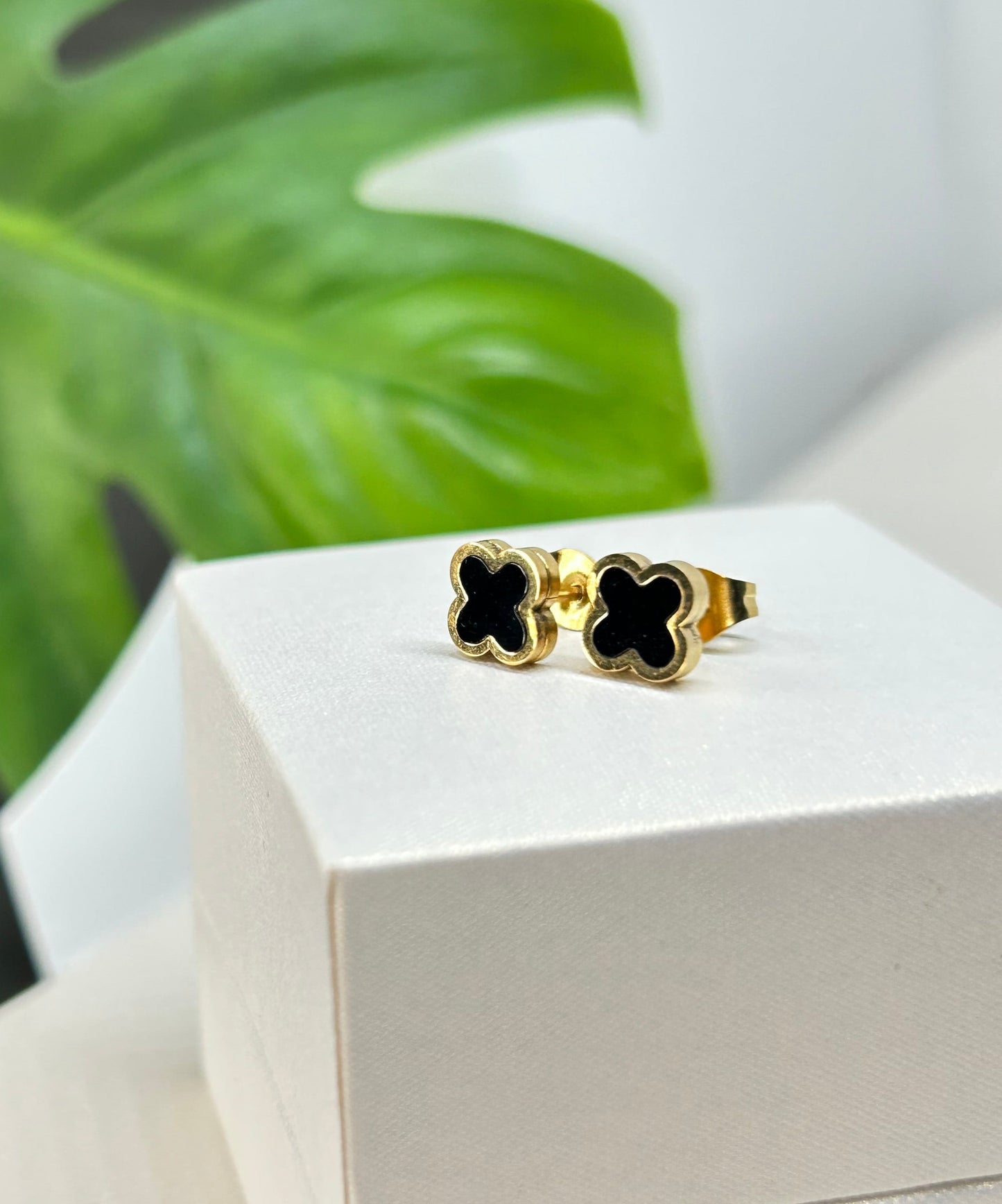Caravanas Flor Black