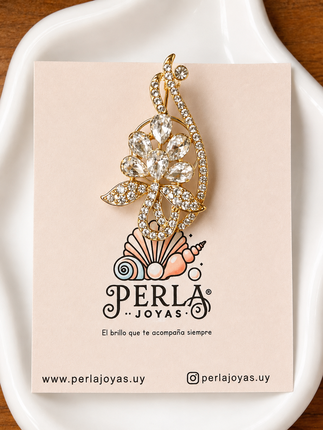 Prendedor Flor Cristal