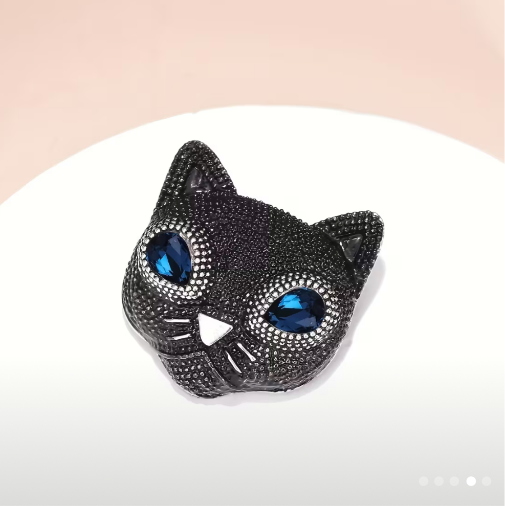 Prendedor Gato Negro