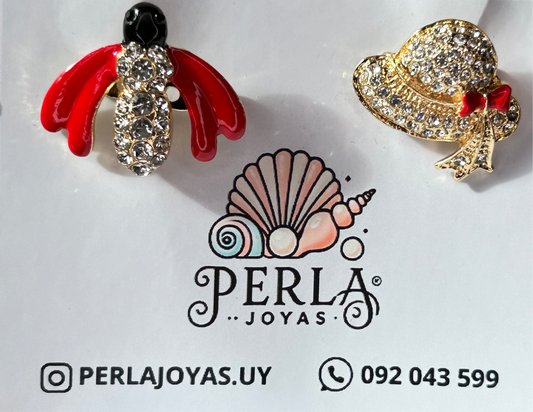 Prendedor dúo sombrero