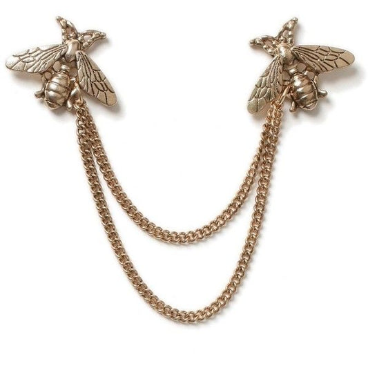 Prendedor doble abeja