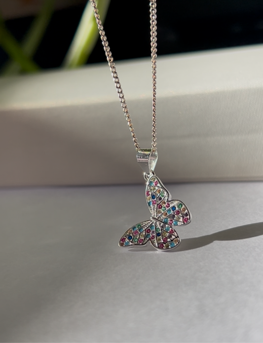 Dije mariposa multicolor