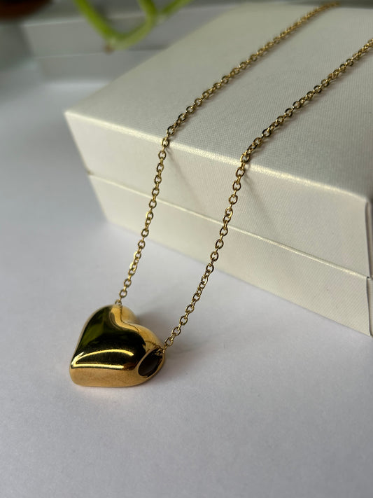 Conjunto corazón dorado