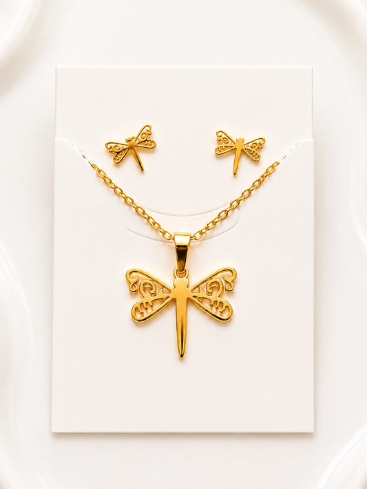 Conjunto Libélula Gold