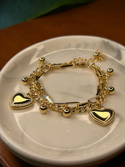 Pulsera Chunky corazones