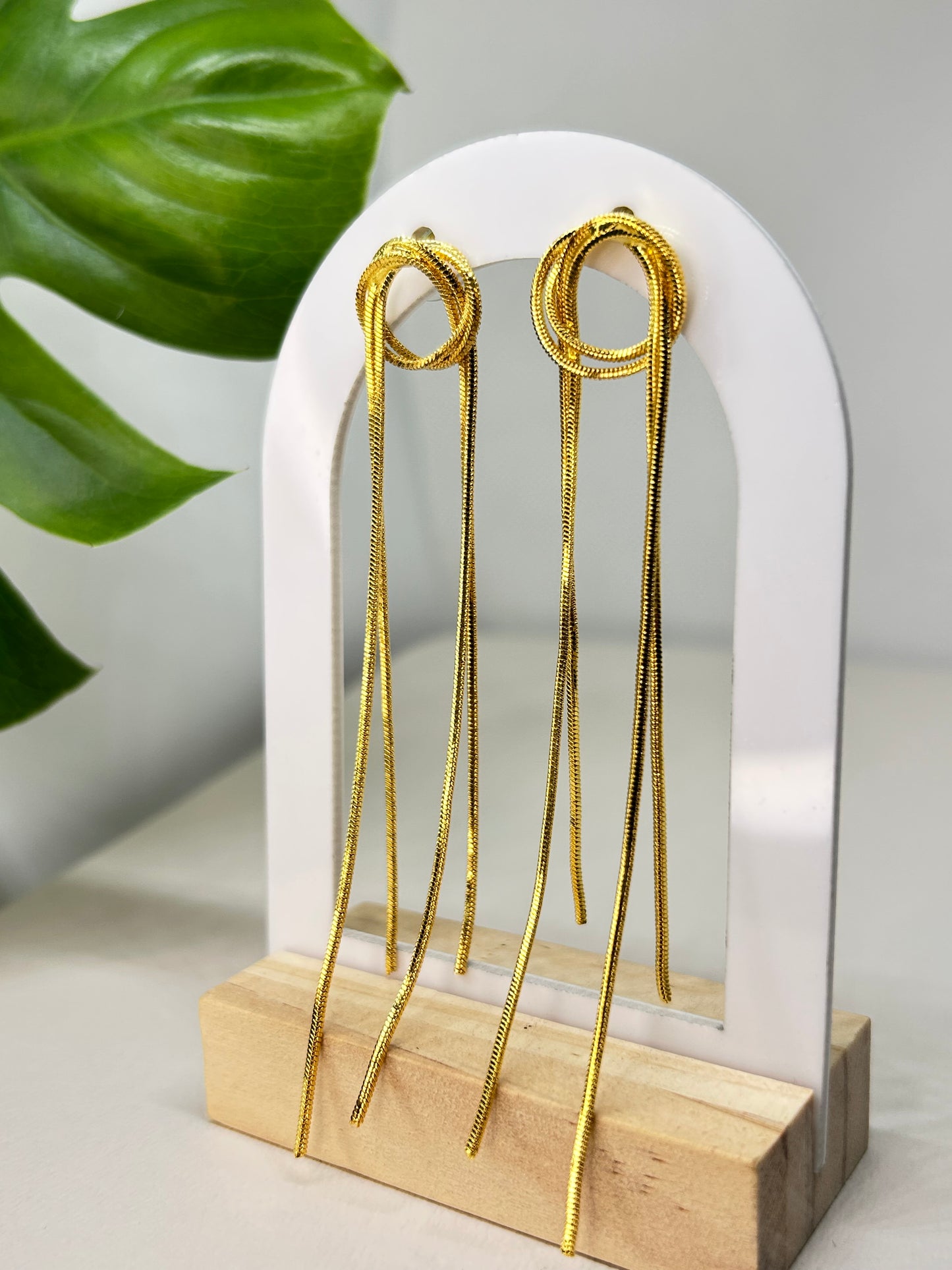 Aros largos gold
