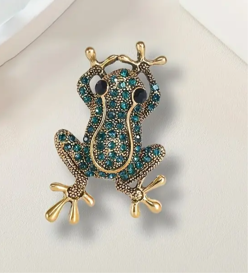 Prendedor Rana verde