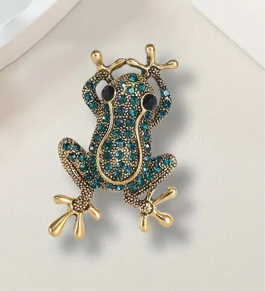 Prendedor Rana verde