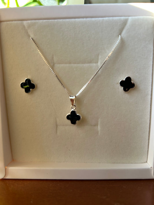 Conjunto flor negra