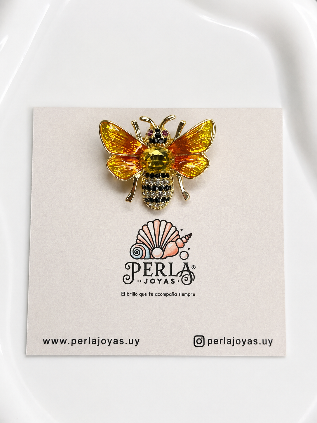 Prendedor Abeja Ámbar