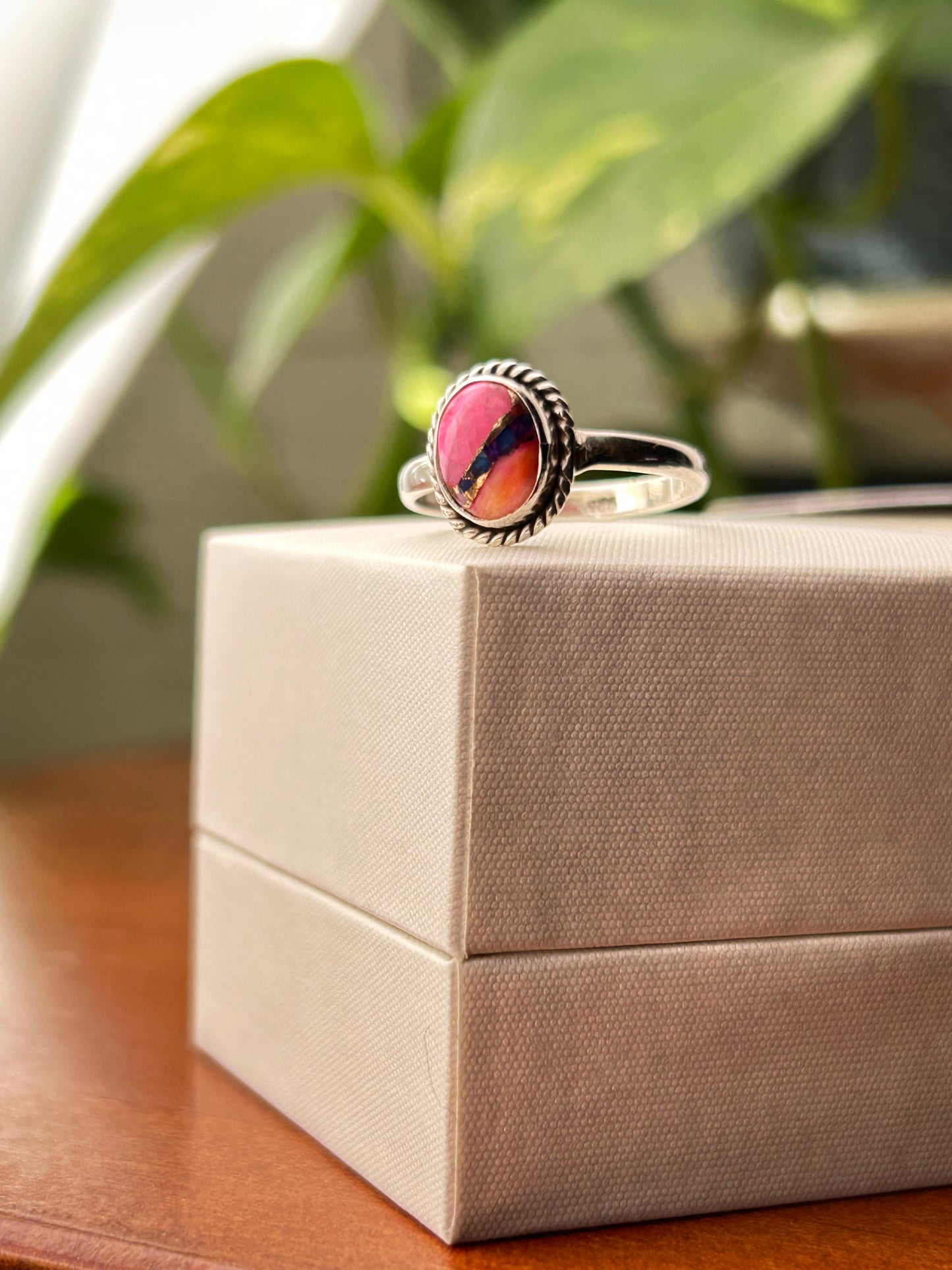 Anillo Turquesa Rosa