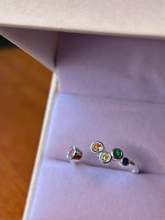 Anillo semi ajustable 5 colores