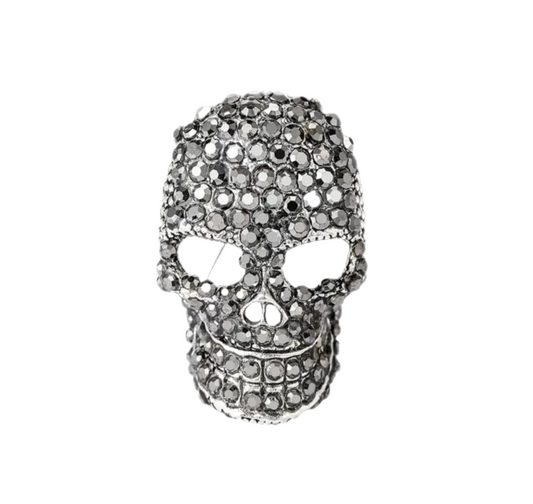Prendedor Calavera Plateada