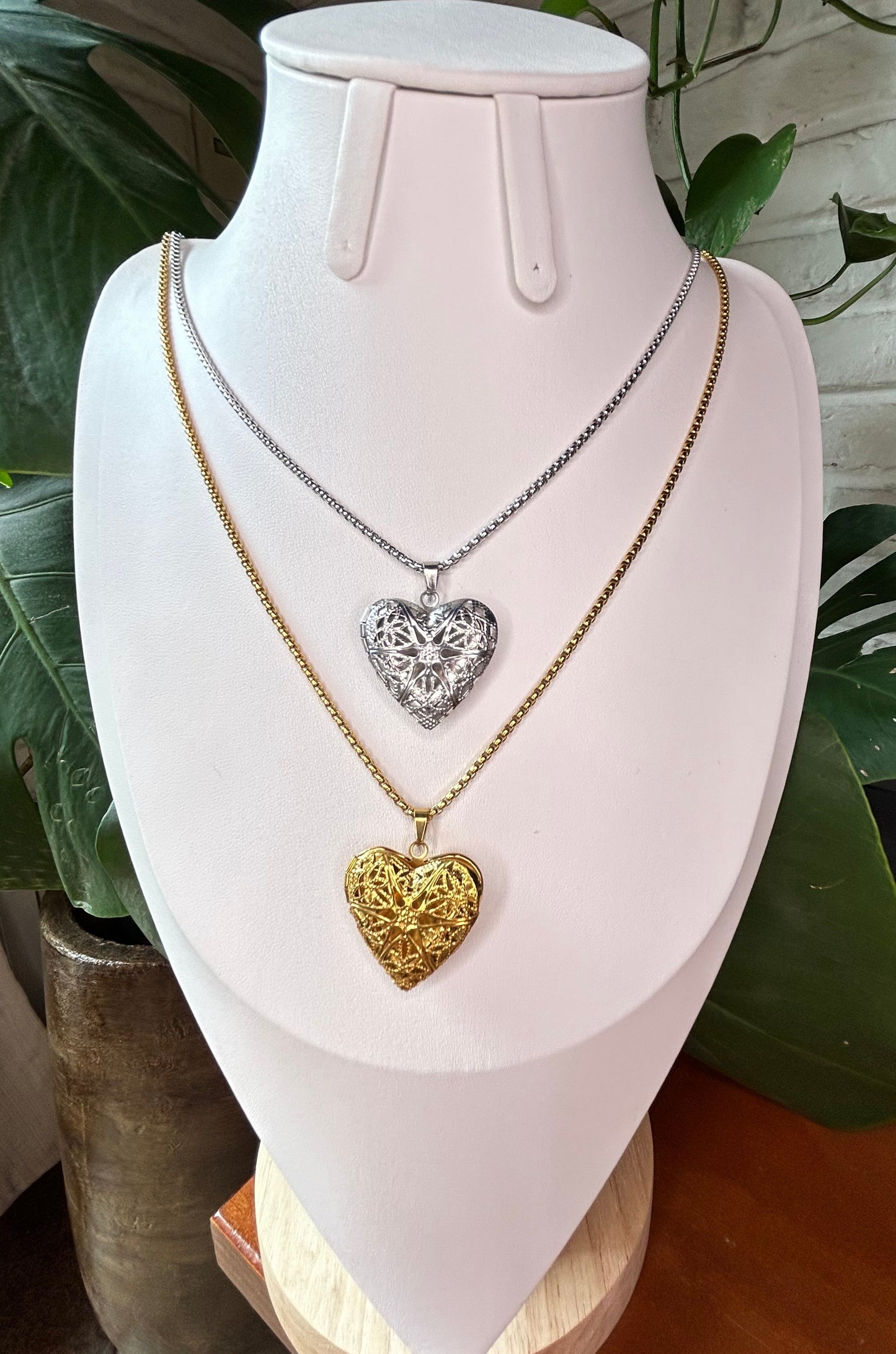 Collar Relicario dije corazón