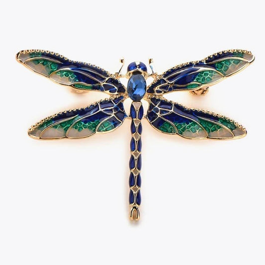 Prendedor libélula tricolor