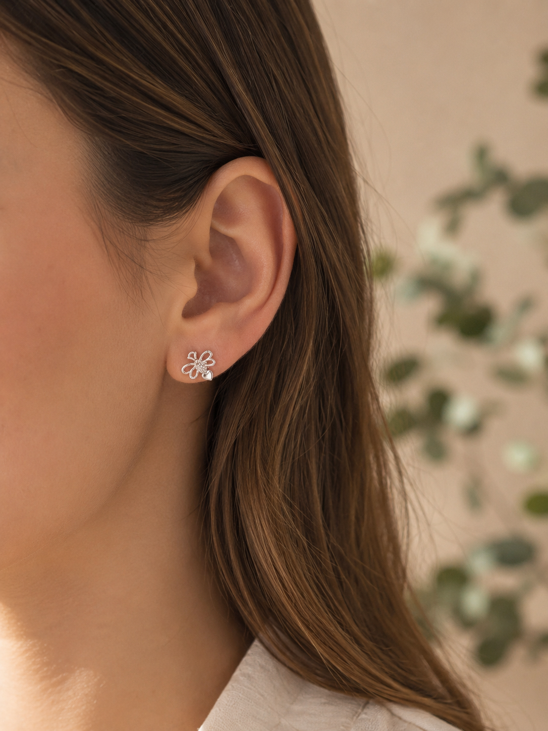 Aros Plata abejitas