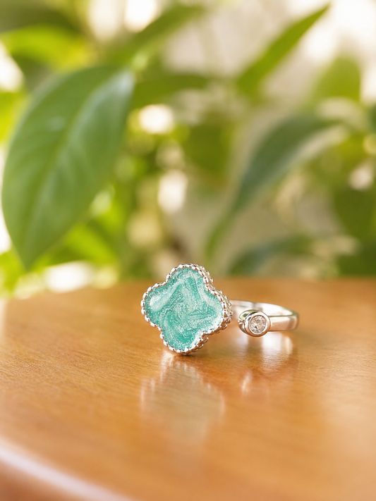 Anillo Aqua Clover